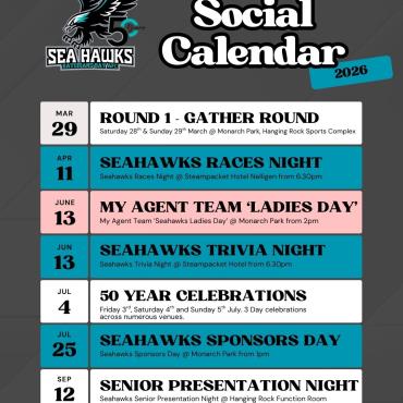 2026 Seahawks Social & Events Calendar