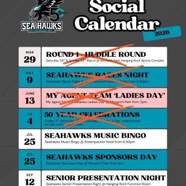 2026 Seahawks Social & Events Calendar